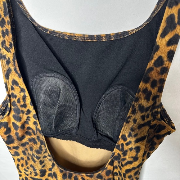 Jones New York Womens Leopard Print One Piece Swimsuit Size 14 Brown 48897 - Picture 5 of 5